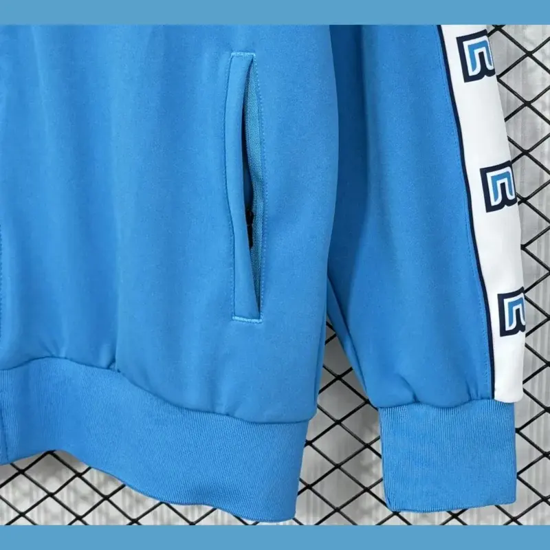 Giacca Napoli Retro Buitoni Azzurra - dettaglio della zip