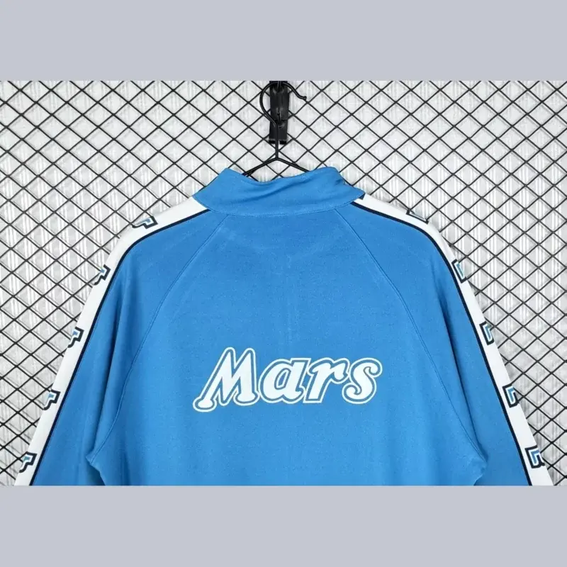 Giacca Napoli Retro Mars Azzurra - dettaglio del tessuto