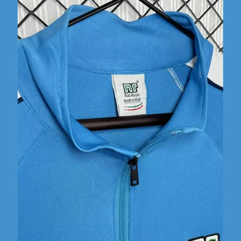 Giacca Napoli Retro Mars Azzurra - dettaglio della zip