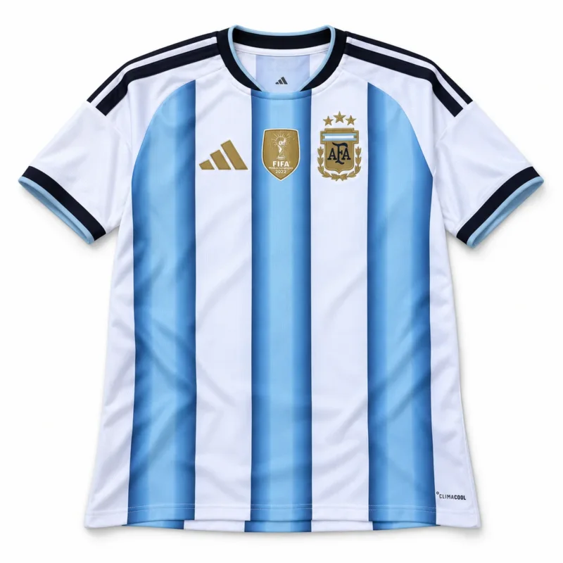 Prima Maglia Argentina Mondiale 2026 — vista frontale, presentazione commerciale