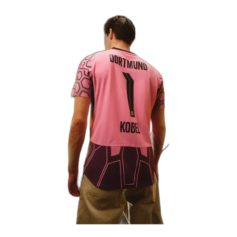completo da portiere borussia dortmund rosa 2026/27 versione tifoso retro
