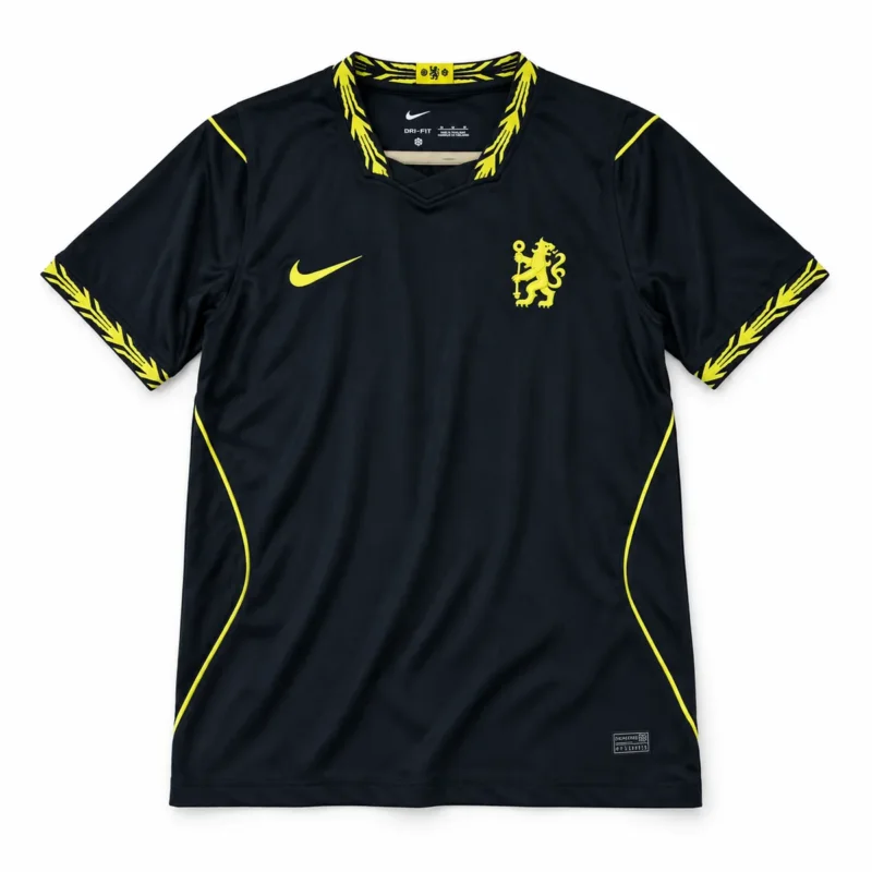 Seconda Maglia Chelsea 2026/27 — vista frontale, presentazione commerciale