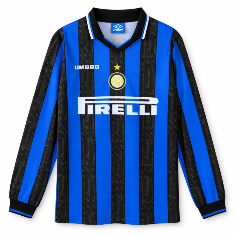 Camiseta Manga Larga Inter 1997/98 – vista frontal, presentación virtual basada en el producto