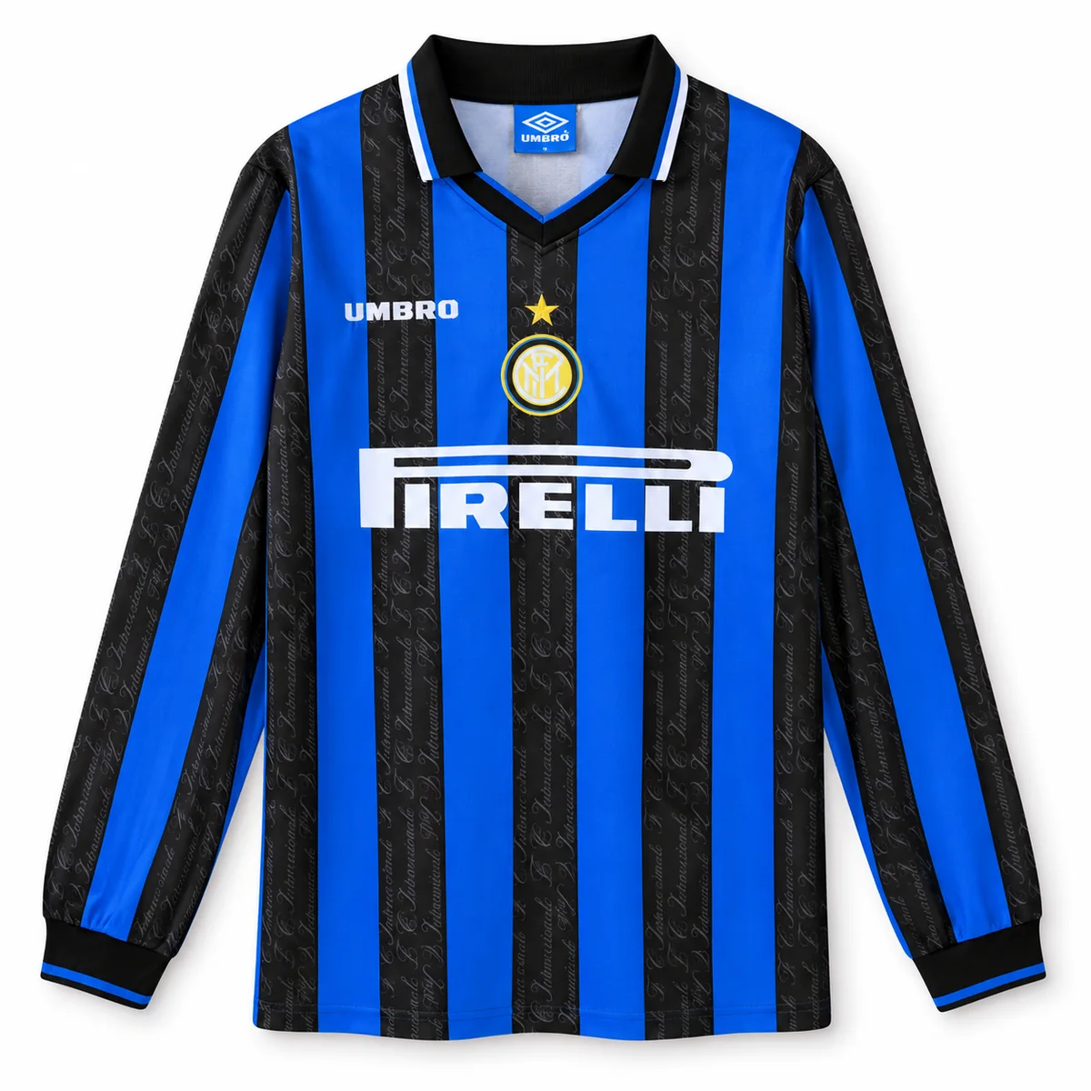 Maglia Manica Lunga Inter 1997/98 – vista frontale, presentazione virtuale basata sul prodotto