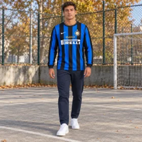Camiseta Manga Larga Inter 2009/10 – presentación con modelo virtual; pantalones y calzado no incluidos