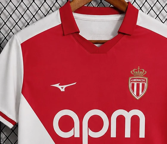 maglia monaco home 2026 dettaglio 1