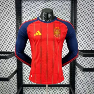 Maglia Spagna Home Mondiale 2026 Manica Lunga - Versione Giocatore vista frontale TIFOSO STORE