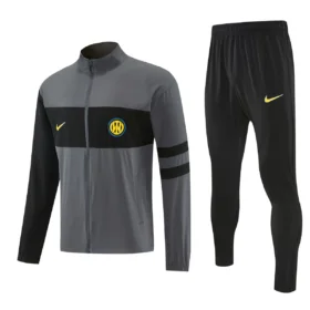 Chándal Inter gris con cremallera completa 2026/27 – vista frontal del producto