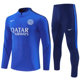 Tuta Inter mezza zip blu completa