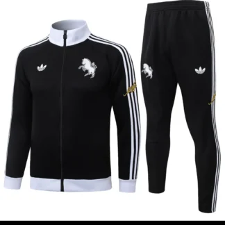 Tuta Juventus Full Zip nera versione tifoso fronte