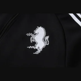 Tuta Juventus Full Zip Nera con Colletto Bianco - vista laterale