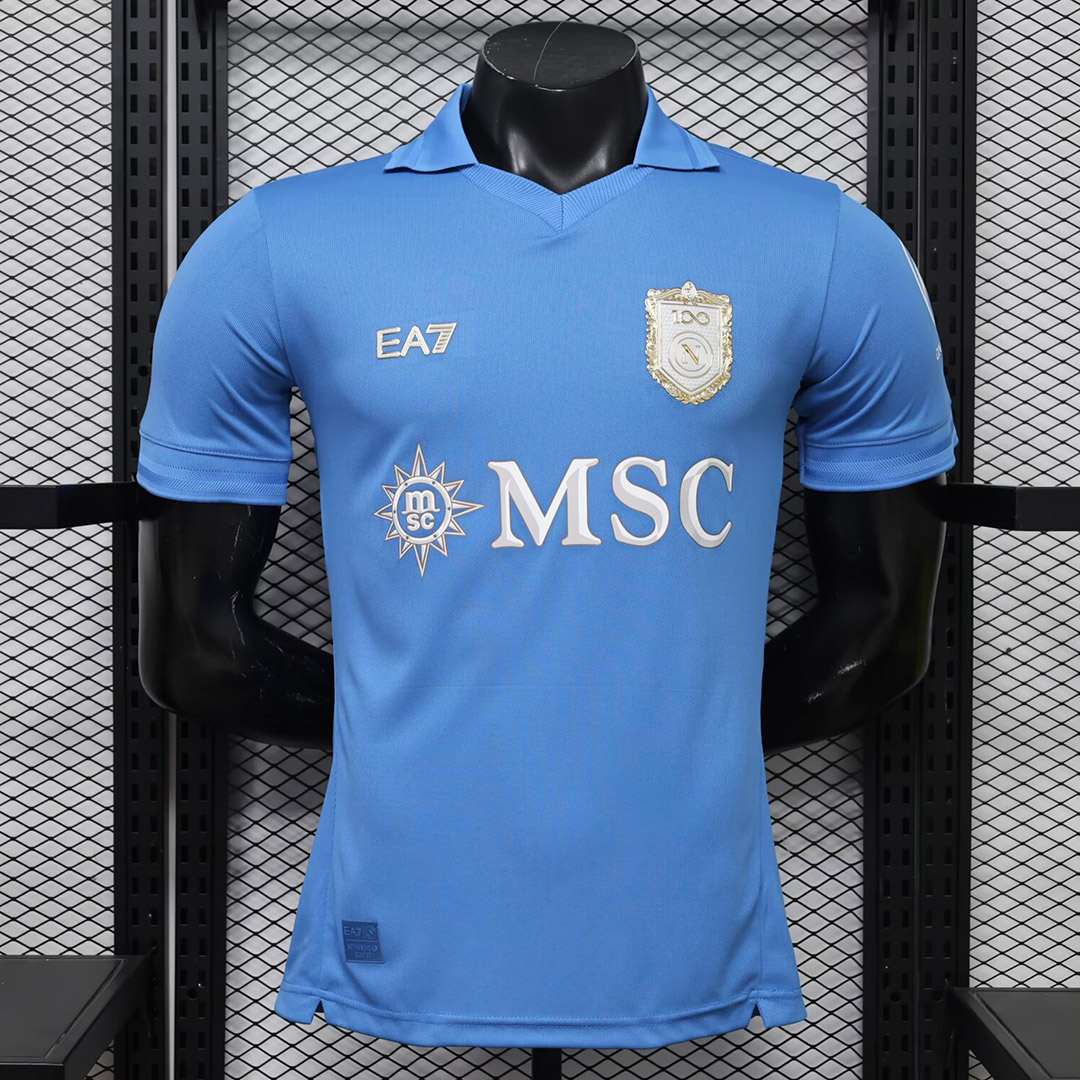 maglia napoli giocatore fronte azzurro con sponsor msc