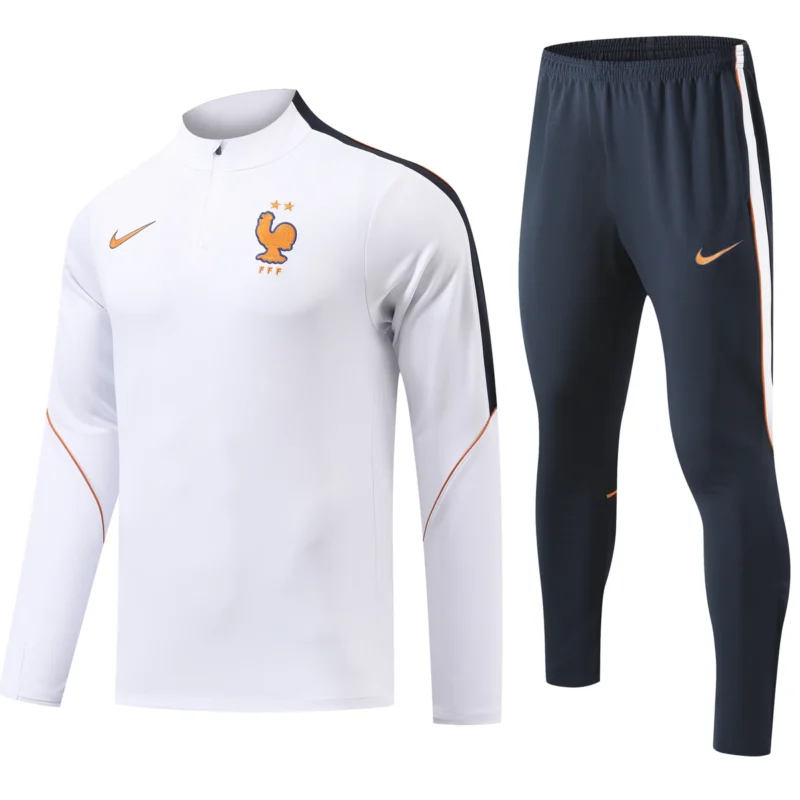 Chándal Francia Niño Blanco 2026/27 – frontal