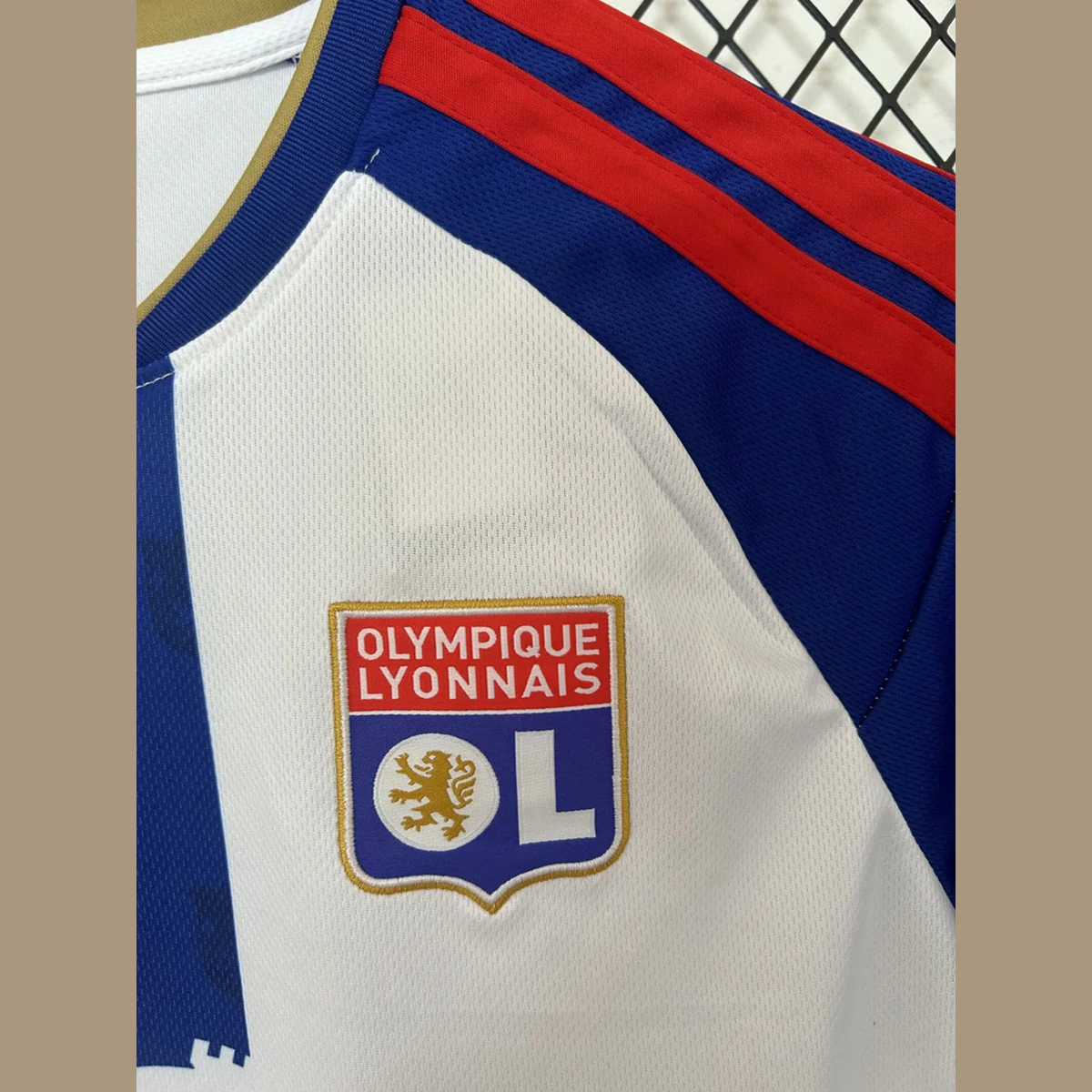 maglia lione home retro vista