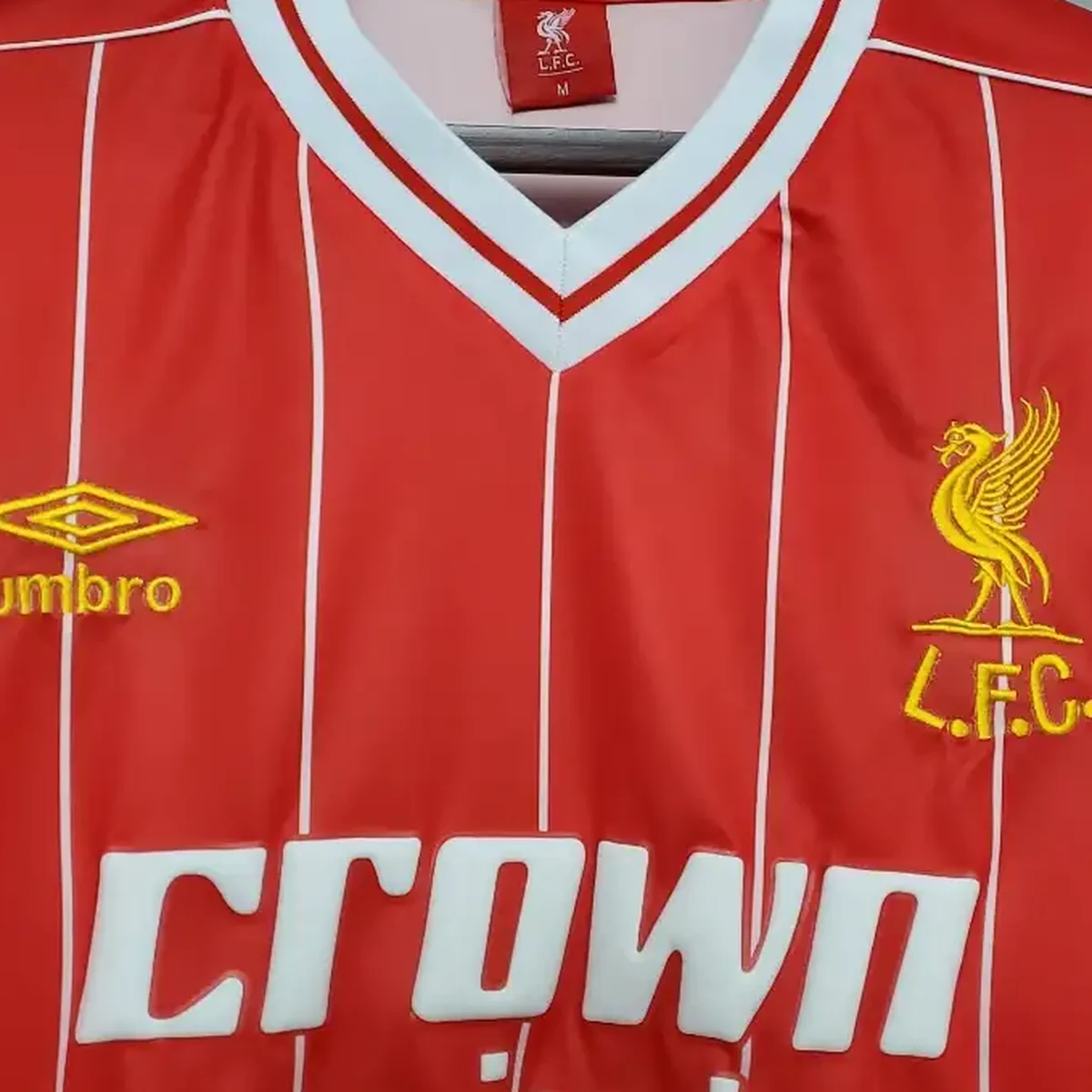 maglia liverpool 1984 dettaglio righine