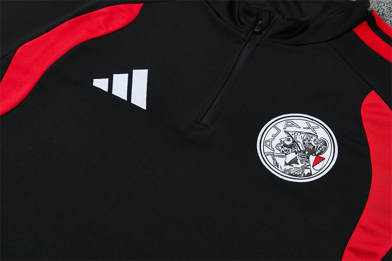 Tuta Ajax colletto con mezza zip e stemma