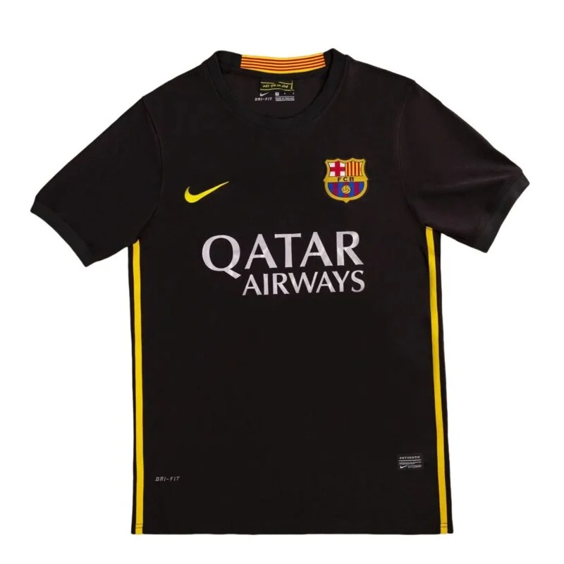 Maglia Barcellona Nera Retro 2013/14 — Vista frontale