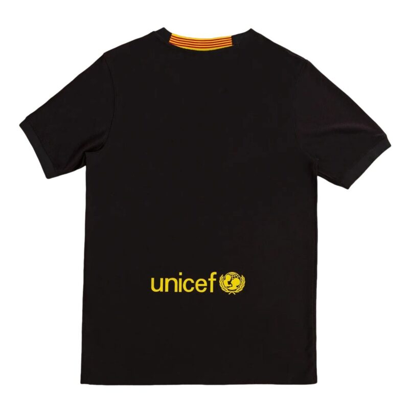 maglia barcellona nera 2014 retro con logo unicef