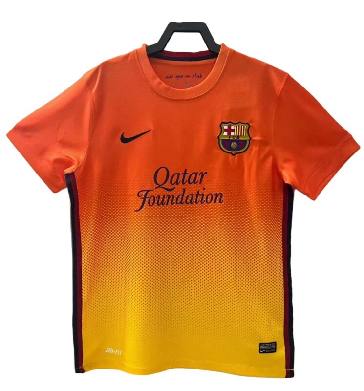 maglia barcellona away 2013 fronte arancione sfumato