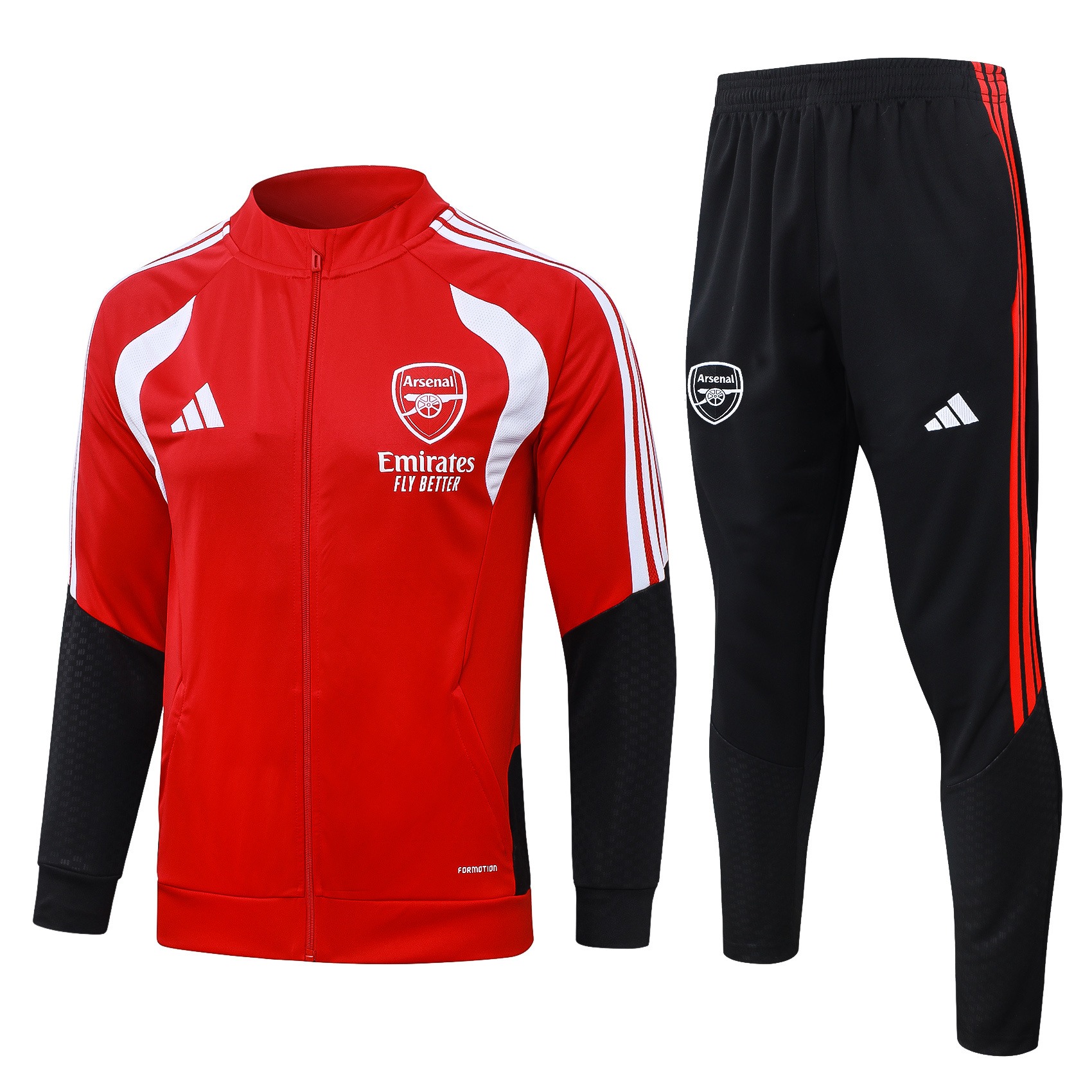 tuta arsenal rossa 2026/27 fronte e retro indossata