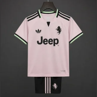 Completo Juventus bambino rosa 2026/27 fronte