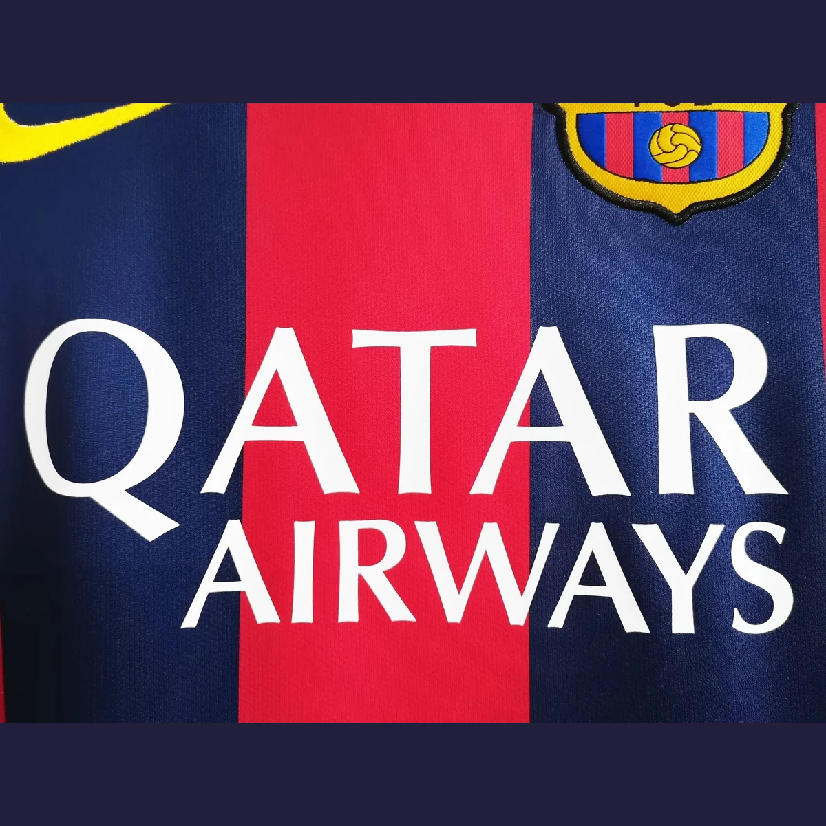 Maglia Barcellona 2015 Retro sponsor sul petto