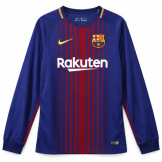 Prima Maglia Barcellona 2017/18 – Manica Lunga Retro – vista frontale, presentazione virtuale basata sul prodotto