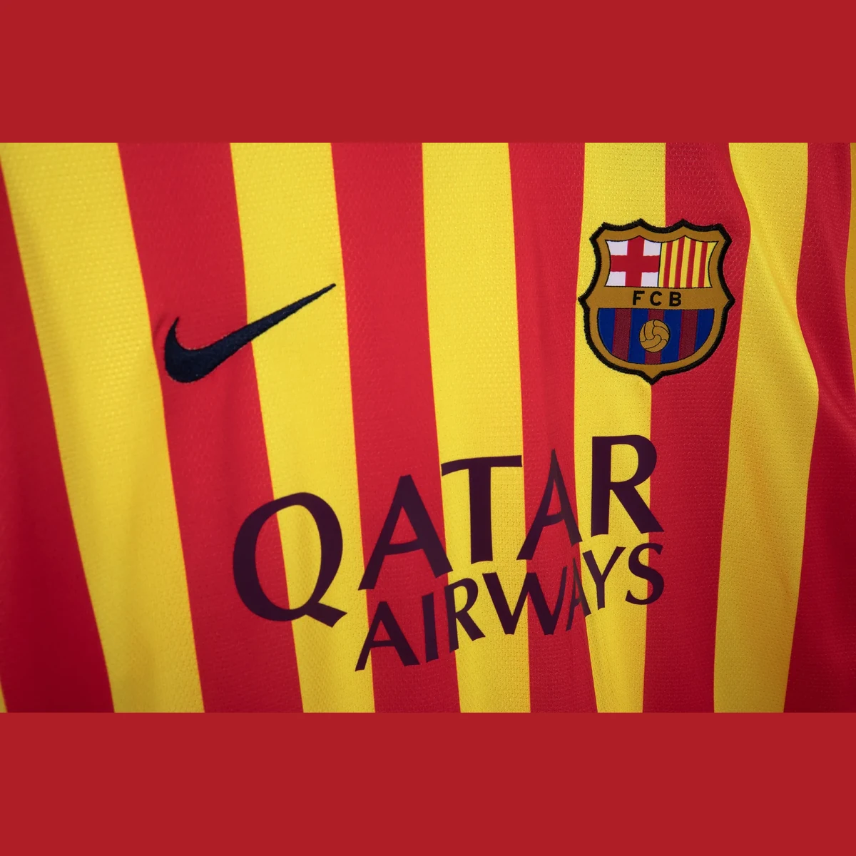 Maglia Barcellona away 2014 Retro scritta sul petto
