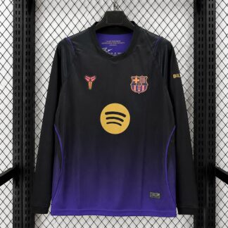 maglia barcellona 2027 fronte nero con sfumatura viola