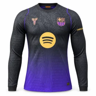 Camiseta Barcelona Manga Larga Mamba 2026/27 – Segunda Equipación – Jugador – vista frontal, presentación virtual basada en el producto