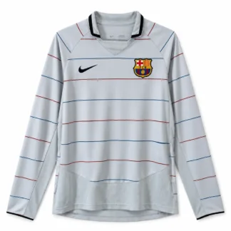 Seconda Maglia Barcellona 2003/04 – Manica Lunga Retro – vista frontale, presentazione virtuale basata sul prodotto
