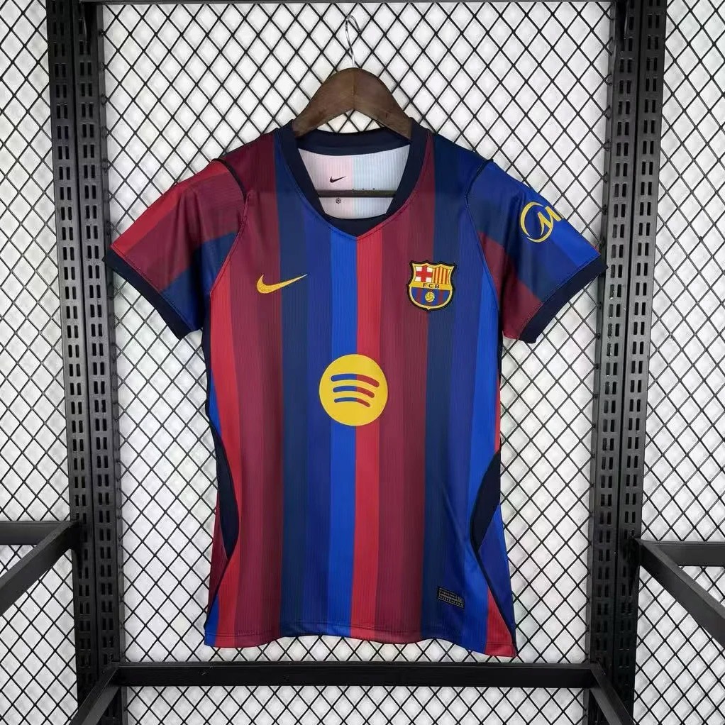 maglia barcellona donna fronte blaugrana taglio donna