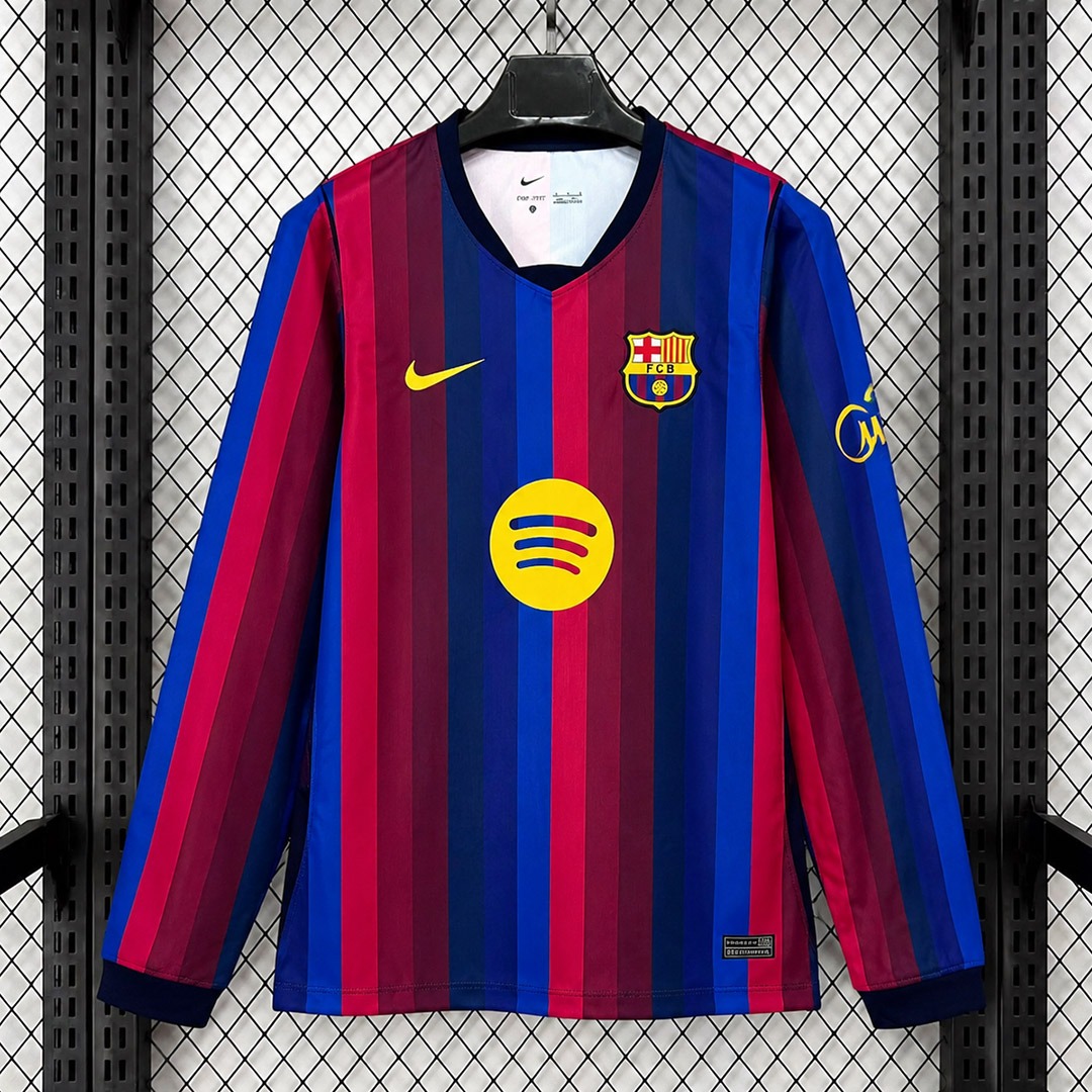 maglia barcellona manica lunga fronte blaugrana manica lunga