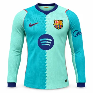 Terza Maglia Barcellona Manica Lunga 2026/27 – Giocatore – vista frontale, presentazione virtuale basata sul prodotto