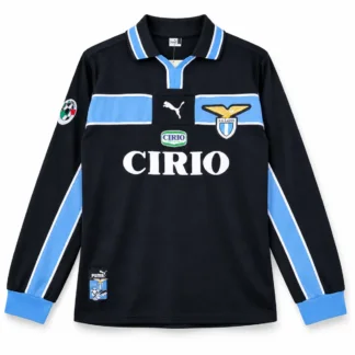 Seconda Maglia Lazio Manica Lunga 1998/99 – vista frontale, presentazione virtuale basata sul prodotto