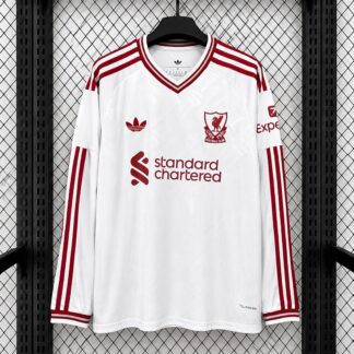 maglia liverpool maniche lunghe fronte bianco away manica lunga
