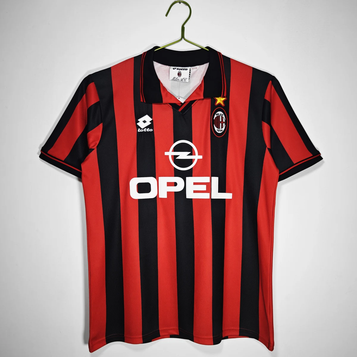 Maglia Milan Opel 96/97 Home Retro - vista frontale