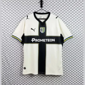 camiseta parma 2026 fronte crema con croce nera