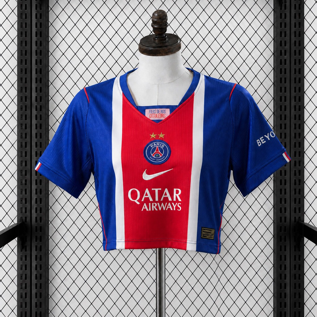 maglia psg donna fronte rosso taglio donna