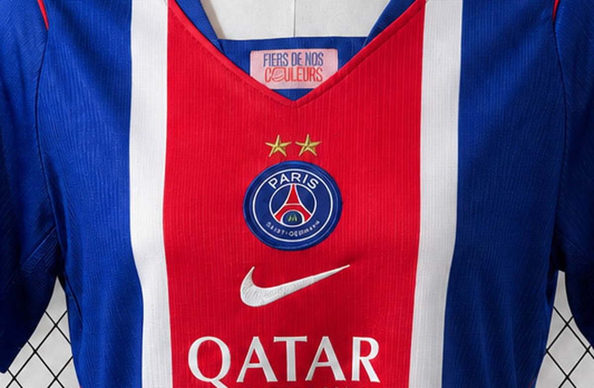maglia psg donna banda centrale da vicino
