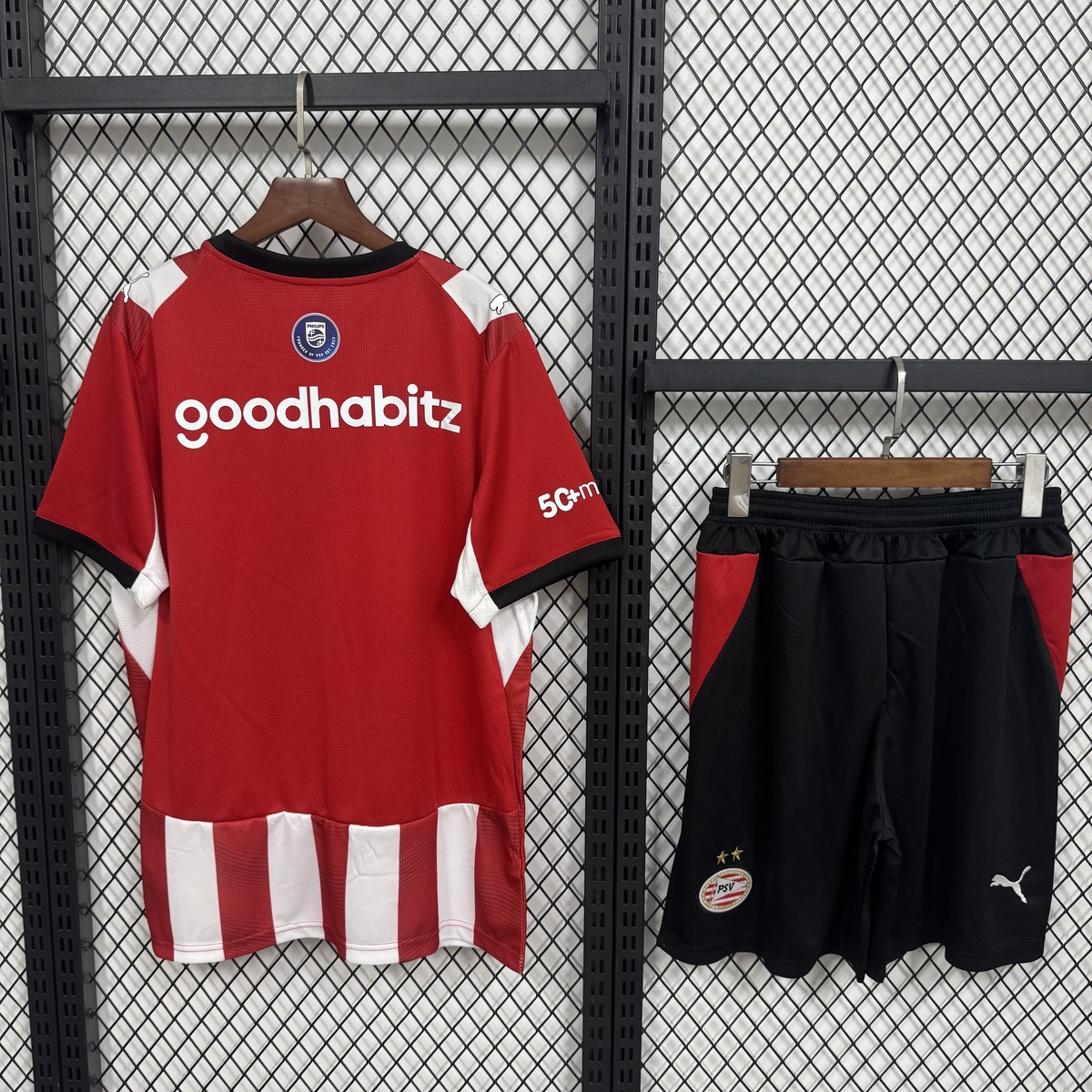 maglia psv retro con scritta