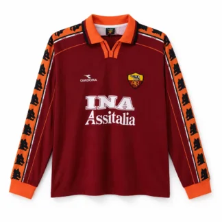 Maglia Manica Lunga Roma 1998/99 – vista frontale, presentazione virtuale basata sul prodotto