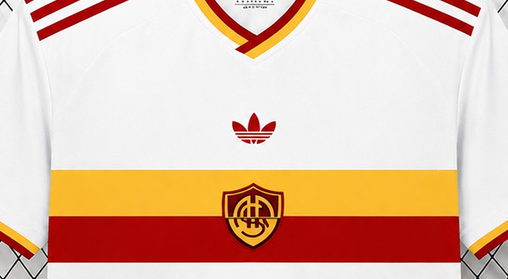 seconda maglia roma bande sul petto da vicino