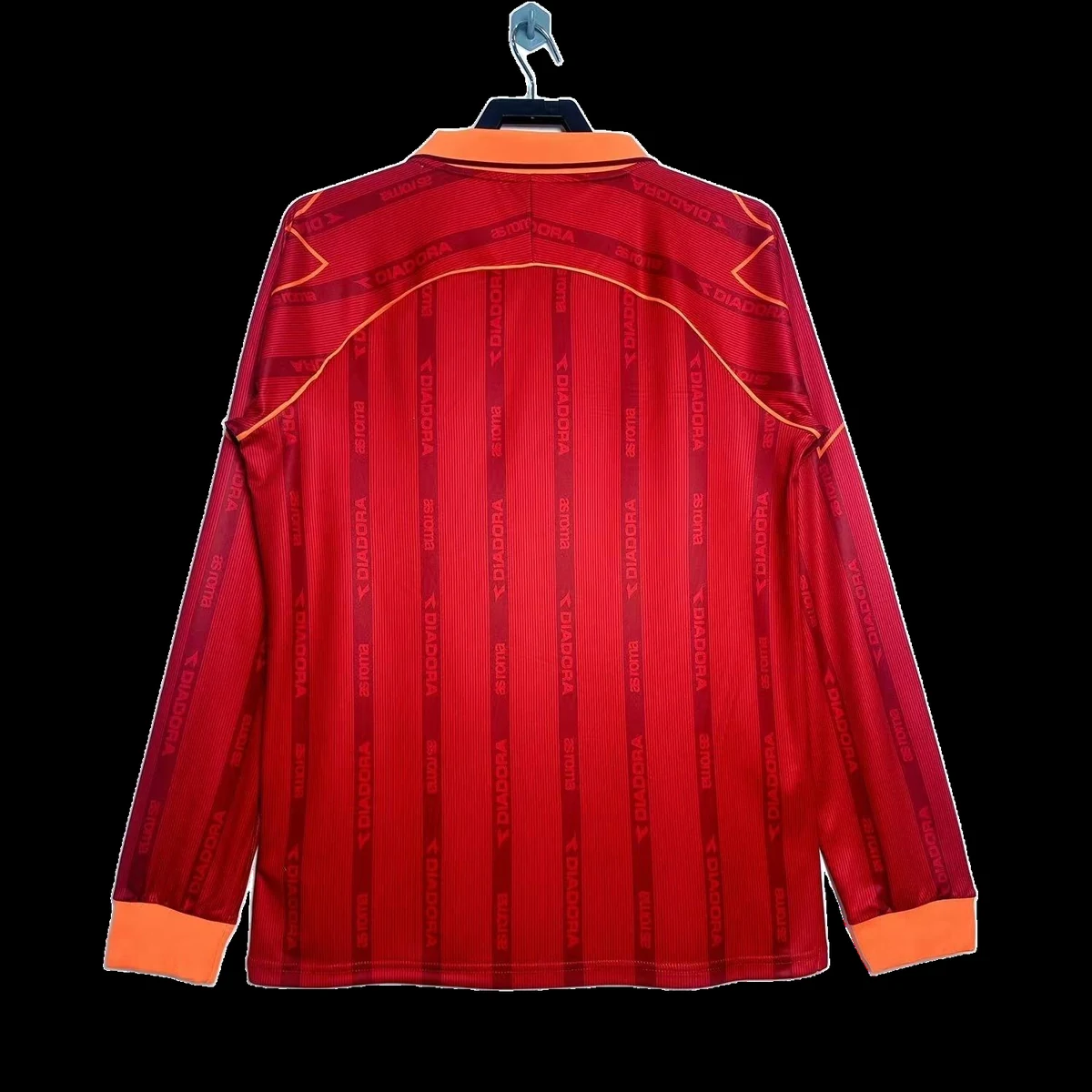 Retro della maglia Roma 1999/00 manica lunga, pronta per nome e numero