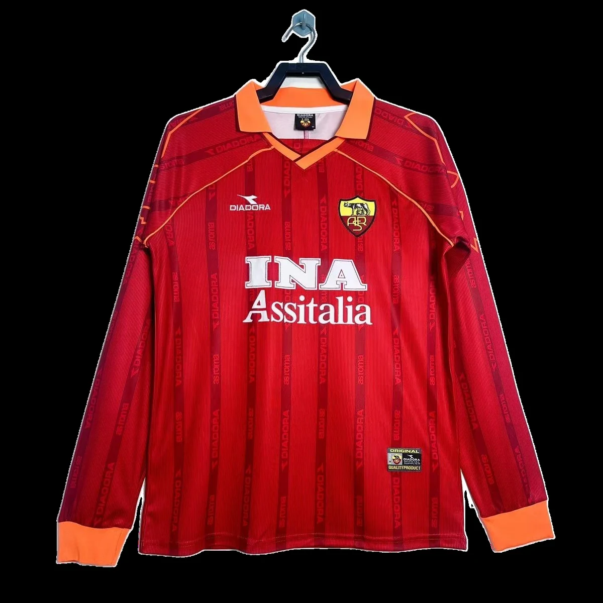 Maglia Roma 1999/00 manica lunga retro - vista frontale
