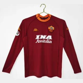 Maglia Roma 2000/01 manica lunga retro - vista frontale