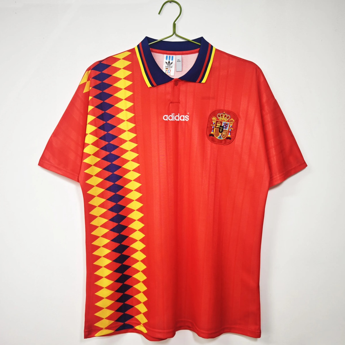 maglia spagna 1994 fronte con rombi usa 94