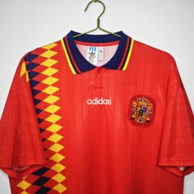 Camiseta Spagna Retro Mondiale 1994 — Detalle de acabados