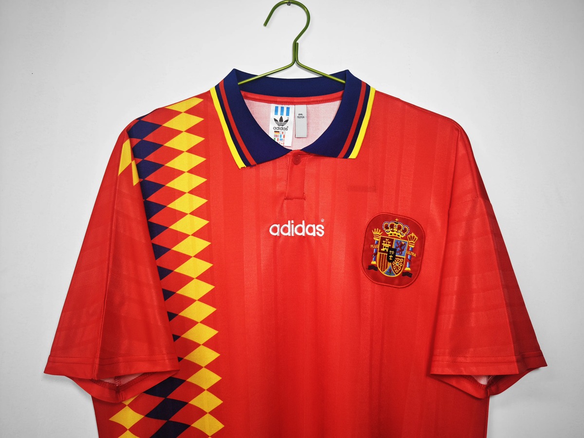 maglia spagna 1994 fronte in dettaglio
