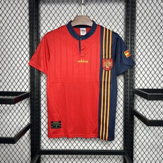 maglia spagna 1996 fronte rosso euro 96